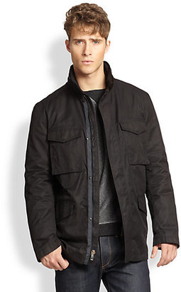 Rag and Bone 3856 Rag & Bone Two-Piece Waxed Division Jacket & Quilted Warmer