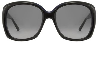 Gucci Black, Beige And Blue 57mm Squared Sunglasses