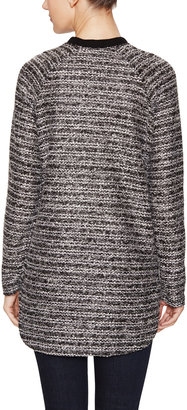 Plenty by Tracy Reese Tweed Cardigan with Ribbed Trim