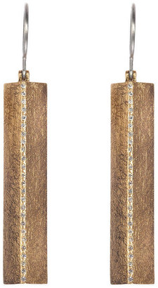 Todd Reed Long Rose Gold Earrings with Diamonds