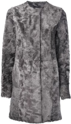 Drome shaved mottled shearling coat