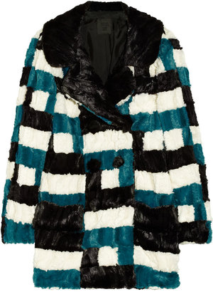 Anna Sui Patchwork faux fur coat