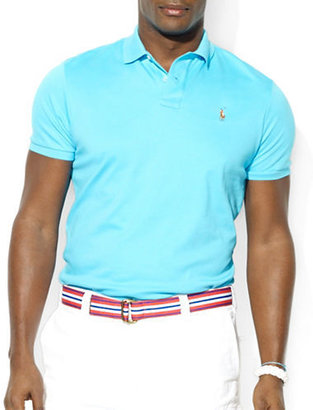 Polo Ralph Lauren Big and Tall Pima Soft Touch Polo Shirt-LIQUID BLUE-1XB