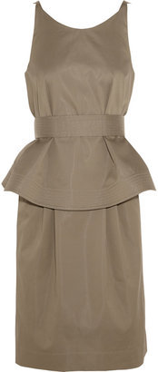 Chloé Cotton-blend twill peplum dress