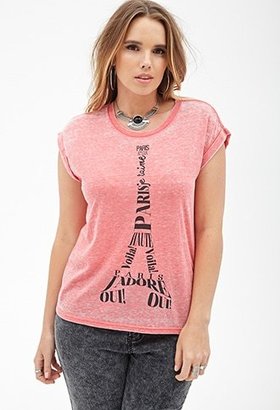 Forever 21 Plus Size Eiffel Tower Graphic Tee