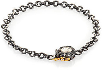 Ileana Makri IAM by Polki Diamond, 14K Yellow Gold & Oxidized Sterling Silver Chain Bracelet
