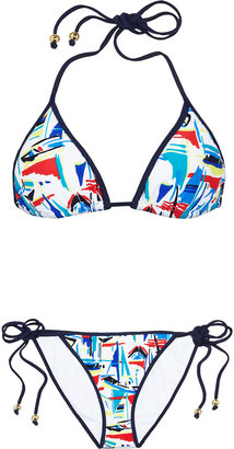 Milly Biarritz boat-print triangle bikini