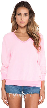 Wildfox Couture Baggy Beach Long Sleeve V-Neck