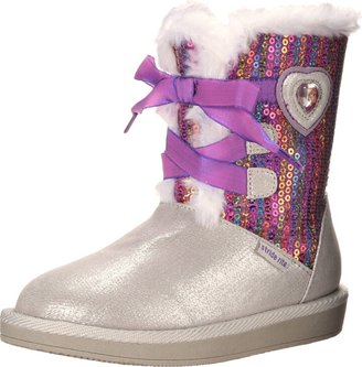Stride Rite Baby Girl's Disney Frozen Cozy Boot (Toddler) Silver Boot 6.5 Toddler M