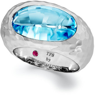 Roberto Coin The Fifth Season by Sterling Silver Ring, Blue Topaz CapriPlus Ring (5-1/4 ct. t.w.)