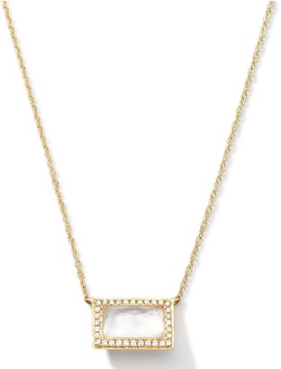 Ippolita 18k Gold Gelato Medium Baguette Mother-of-Pearl Necklace with Diamonds