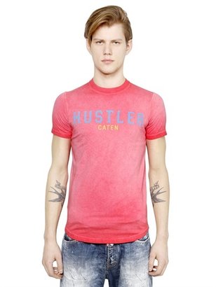 DSquared 1090 Dsquared2 - Crackled Print Washed Cotton T-Shirt