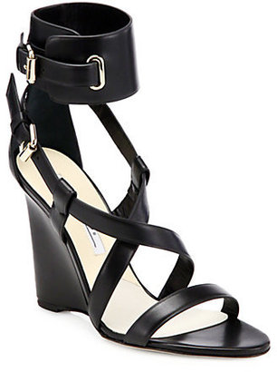 Brian Atwood Hegemone Leather Cuff Sandals
