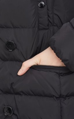 Moncler Women's Fur-Trimmed Hood "Gene" Puffer Jacket-Black