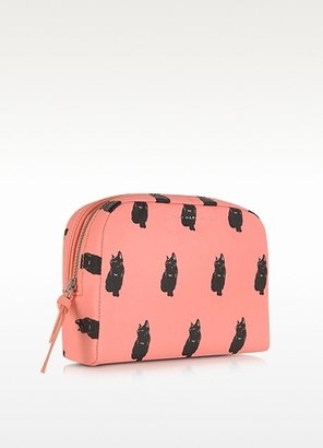 Marc by Marc Jacobs Pets Fluo Coral Coated Cosmetic Pouch