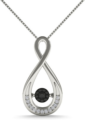 Black Diamond FINE JEWELRY Love in Motion 1/10 CT. T.W. White and Color-Enhanced Pendant