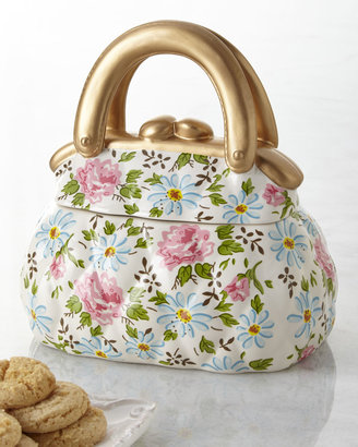 Horchow Quilted Handbag Cookie Jar