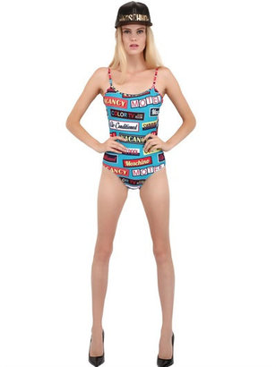 Moschino Beachwear - Signs Microfiber One Piece Swimsuit