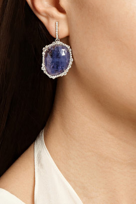 Kimberly 18-karat white gold, tanzanite and diamond earrings