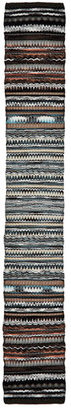 Missoni Black Stripe Thin Knit Wool-Blend Scarf