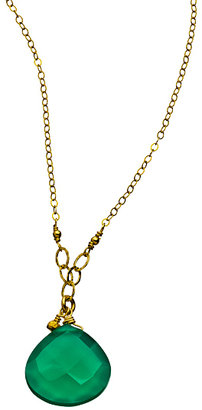 Athena Designs Green Onyx Pendant Necklace