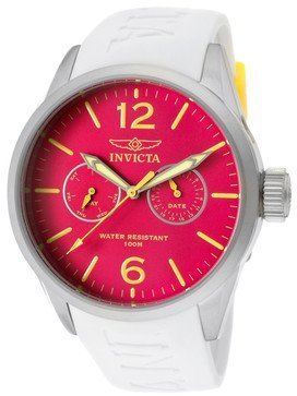 Invicta Women's 11763 I-Force Black Dial Yellow Polyurethane Watch