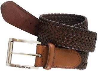 John Deere Braided Stretch Leather Belt - Men