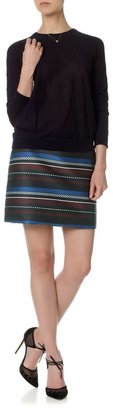 Suno Multi Woven Stripes Mini Skirt