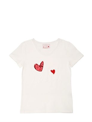 Lanvin Petite - Logo Embroidery Cotton Jersey T-Shirt