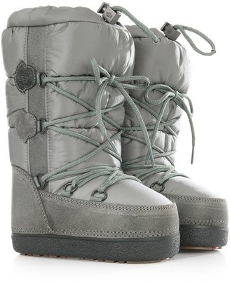 Moncler Grey Branded Snow Boots
