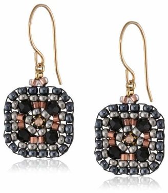 Miguel Ases Small Square Drop Earrings