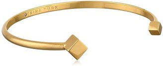 Trina Turk Cubist House" Gold Thin Cube Flex Cuff Bracelet