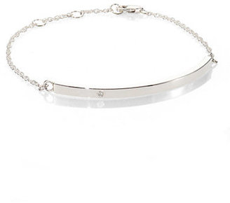 Jennifer Zeuner Jewelry Chelsea Diamond & Sterling Silver Bar Bracelet
