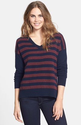 Feel The Piece 'Avalon' Stripe V-Neck Sweater