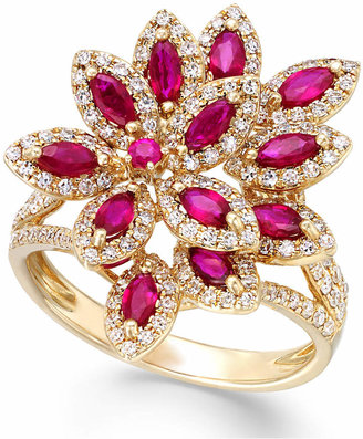 Effy Ruby Royalé by Ruby (1-3/8 ct. t.w.) and Diamond (5/8 ct. t.w.) Ring in 14k Gold