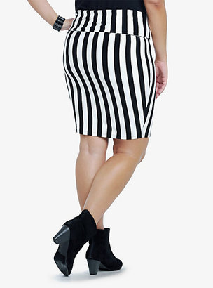 Torrid Vertical Striped Fold Over Skirt