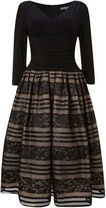 Eliza J 3/4 Sleeve Lace Skirt Dress