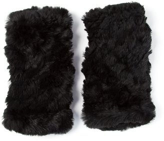 Emporio Armani rabbit fur gloves