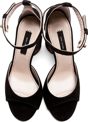 Marc Jacobs Black Sequin Embellished Heeled Sandals