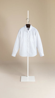 Burberry Covered Placket Cotton Shirt