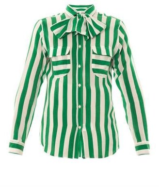 Stella Jean Uva stripe-print silk blouse