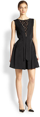 Nina Ricci Lace-Inset Short Dress