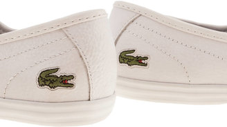 Lacoste Womens White Ziane Leather V Trainers