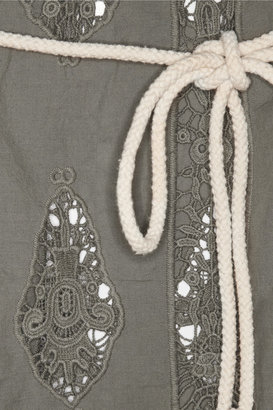 Miguelina Bridgette crocheted cotton-lace dress
