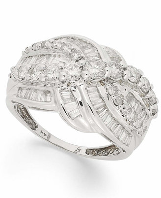 Macy's Multi-Row Diamond Ring in 14k White Gold (2 ct. t.w.)