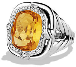 David Yurman Labyrinth Ring with Citrine and Diamonds