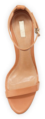 Schutz Cadey-Lee Leather Ankle-Strap Sandal, Light Wood (Stylist Pick!)