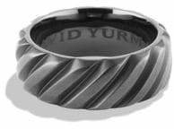 David Yurman Modern Cable Wide Band Ring with Black Titanium