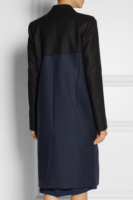 Chalayan Color-block wool-blend twill coat