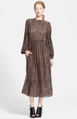 Michael Kors Tweed Print Devoré Dress